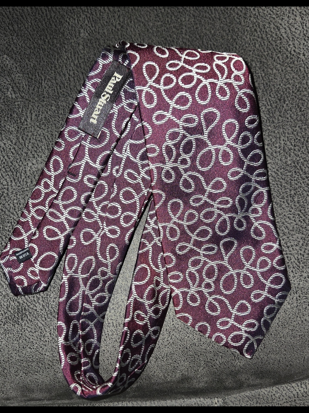 PAUL STUART MAROON LOOPS TIE